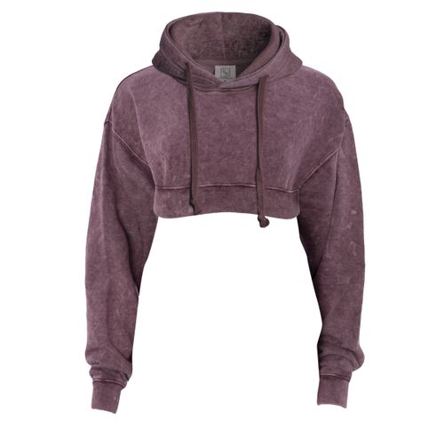 Acid Wash Cropped Hoodie Thumbnail