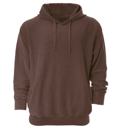 Washed Ribbed Pullover Hoodie Thumbnail